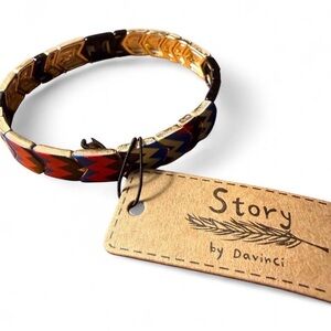 Story By DaVinci Geometric Stretch Link Boho Style Bracelet One Size fits Most